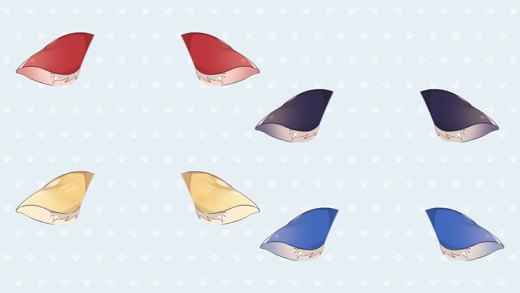 【無料・フリー】誰でも猫耳イラストセット【PSDファイル有】