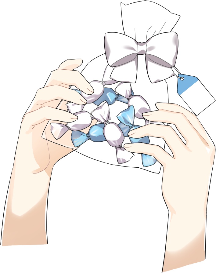 【フリー】誰でもホワイトデー素材 / お菓子・お手々イラストセット