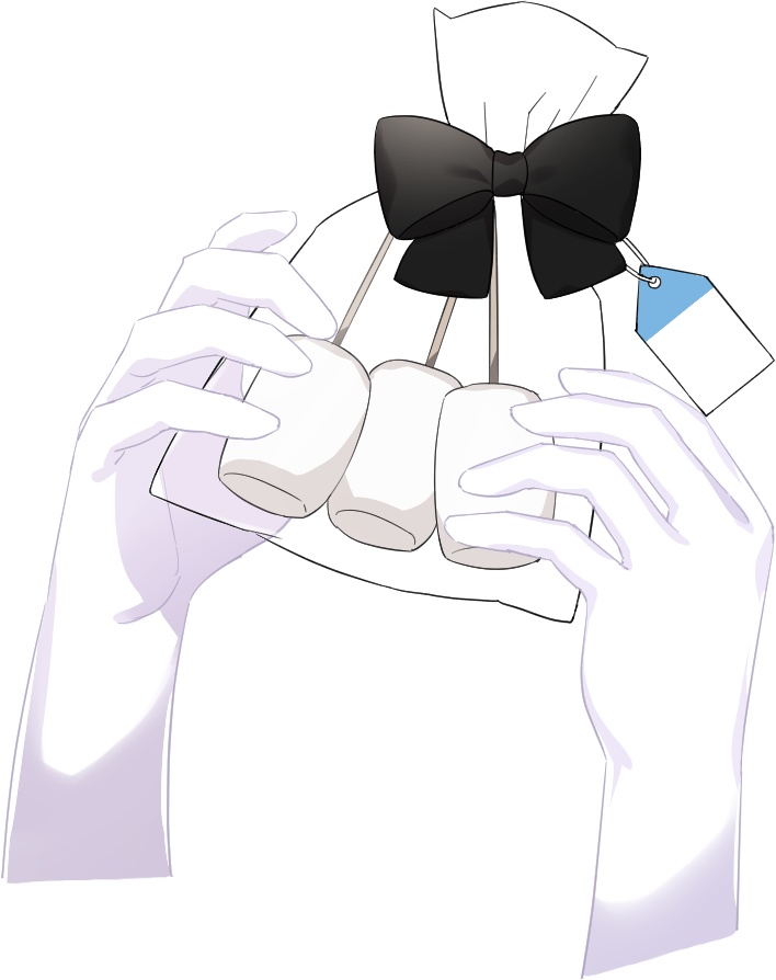 【フリー】誰でもホワイトデー素材 / お菓子・お手々イラストセット