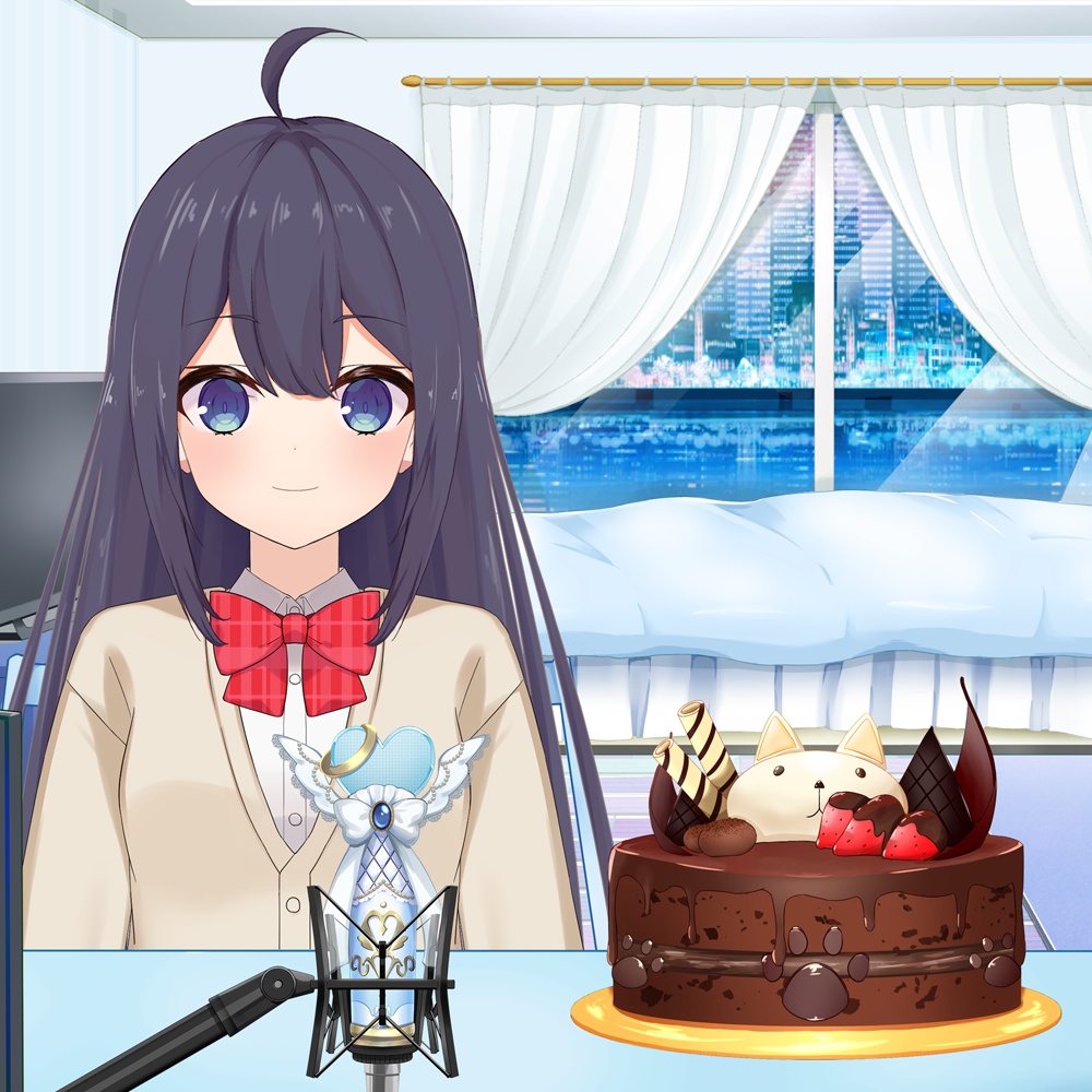 お誕生日/記念日用ケーキ【配信素材/Vtuber/背景】