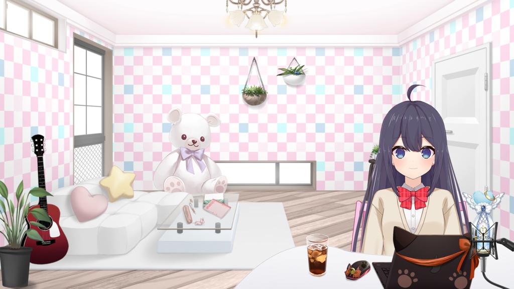 お洒落で可愛いお部屋の窓セット.2【うさねこ式カスタムお部屋配信枠】