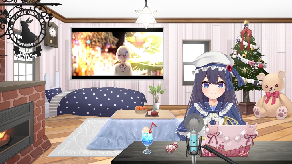 お部屋配信枠 拡張・ワイド化セットVol.2【うさねこ式カスタムお部屋配信枠】