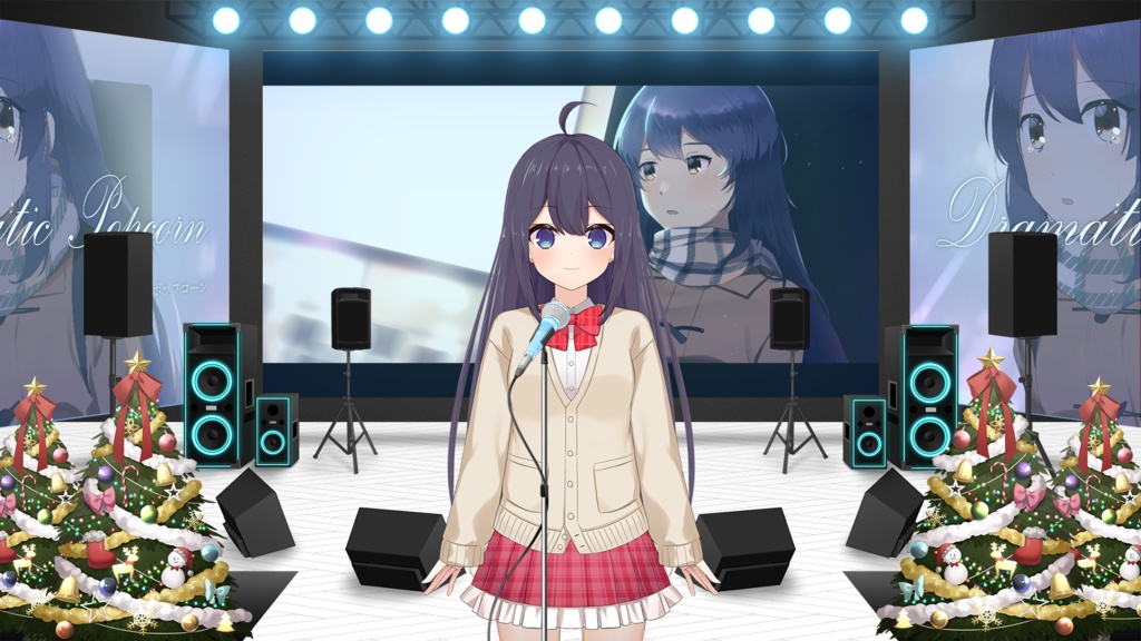 歌枠Live/コンサート風配信枠セット【うさねこ式カスタムお部屋】