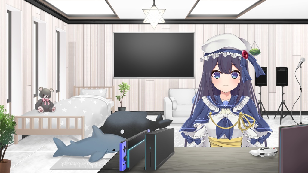 【配信素材】ゲーム機セット【Vtuber・うさねこ式カスタムお部屋】