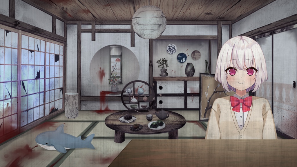 【ホラー和室】お部屋セットVol.3'_ホラーver【うさねこ式カスタムお部屋配信枠】