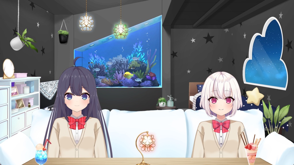 お花の照明セット【うさねこ式カスタムお部屋】