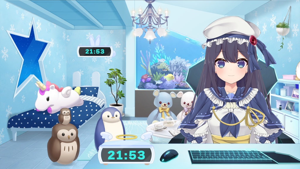 【フリー素材】可愛い時計イラスト素材(OBS向け)