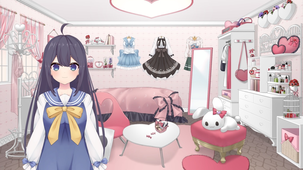 【Vol.1】お洒落で可愛い壁掛けお洋服 5着セット【Vmeee×うさねこ式カスタムお部屋】