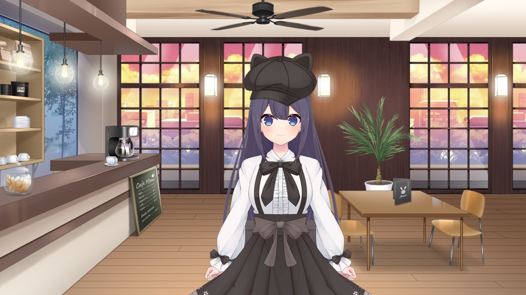 【カフェテリア】お部屋セットVol.16【うさねこ式カスタムお部屋配信枠】