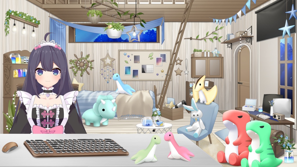 恐竜のぬいぐるみセット【うさねこ式カスタムお部屋】