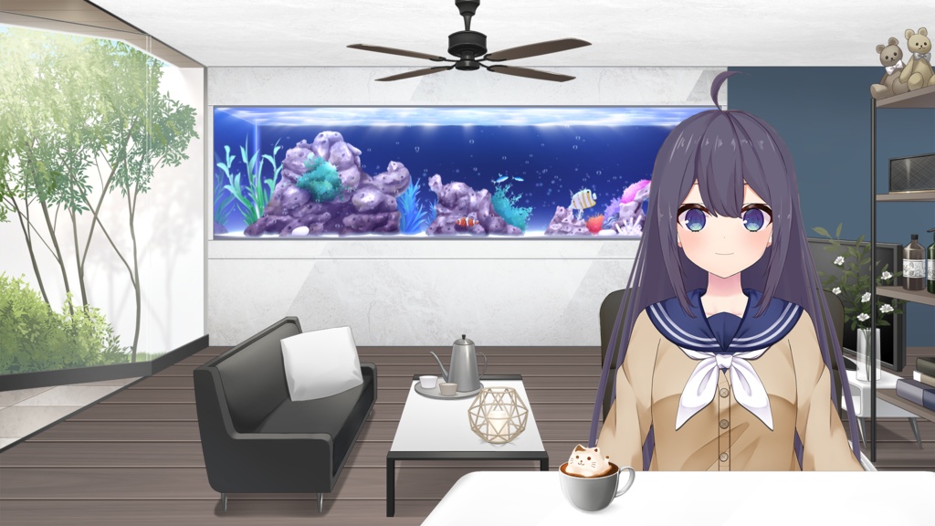 動く水槽・アクアリウムセット Vol.2【うさねこ式カスタムお部屋配信枠プレミアム】