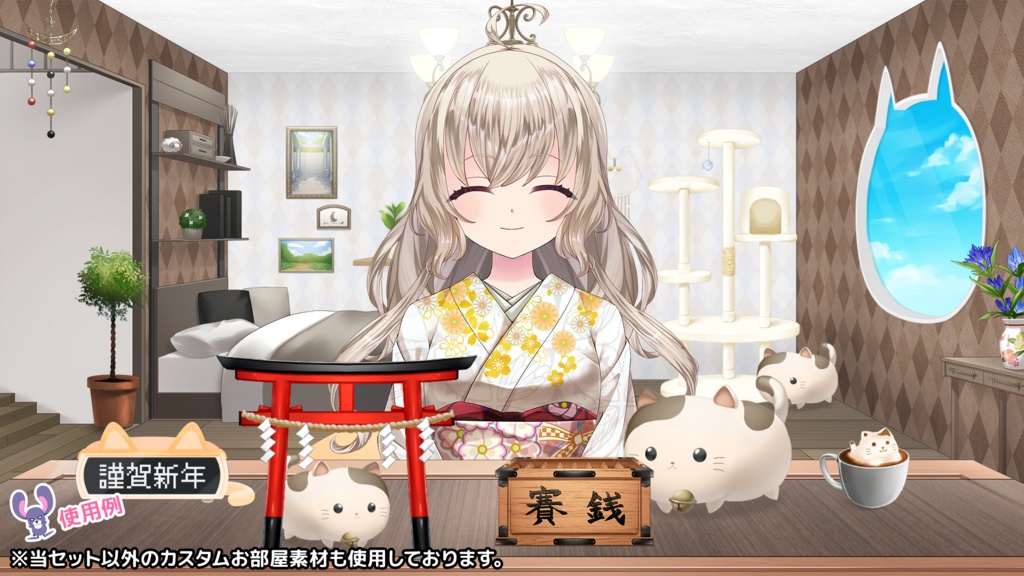 初詣・参拝セット【神社、賽銭箱、鳥居】