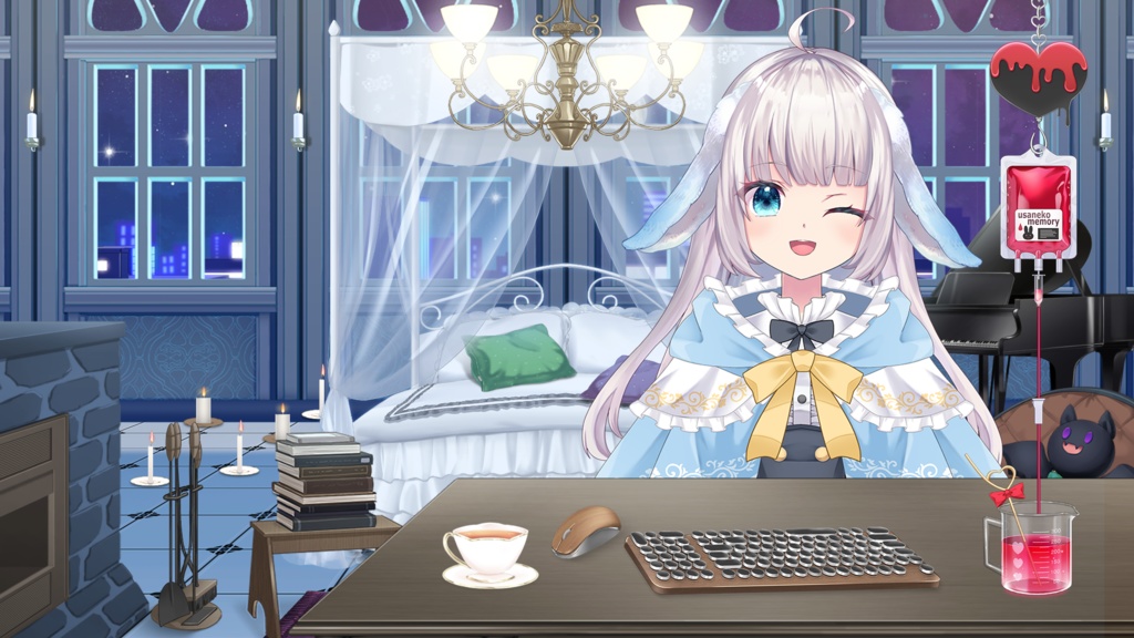 病み可愛い輸血パックドリンク【うさねこ式カスタムお部屋】