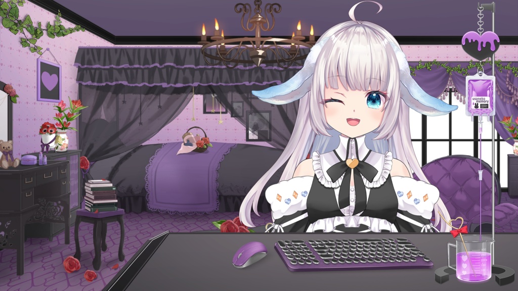 病み可愛い輸血パックドリンク【うさねこ式カスタムお部屋】