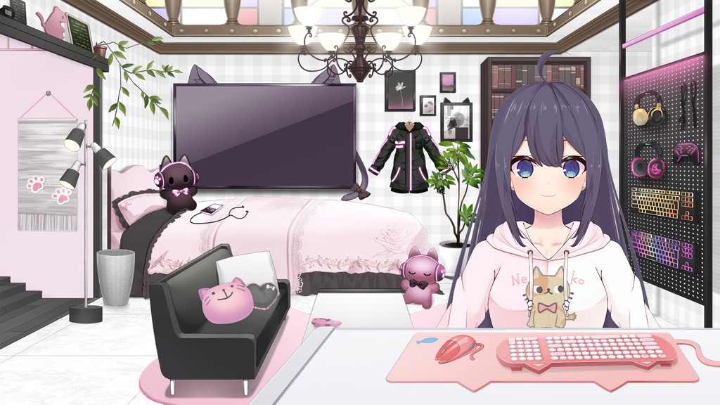 アニマルキーボード・マウスセット【ねこver.】