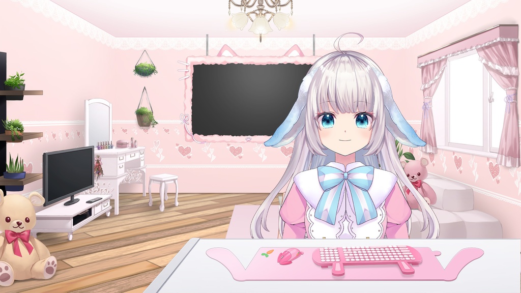 アニマルキーボード・マウスセット【うさぎver.】