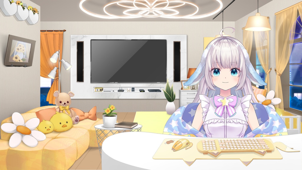 アニマルキーボード・マウスセット【きつねver.】