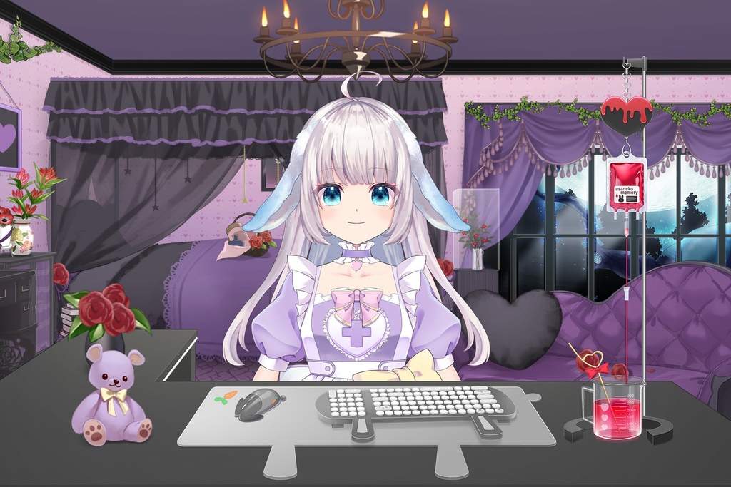 アニマルキーボード・マウスセット【ブラック&ホワイトver.】