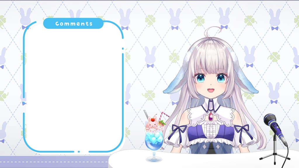 アニマル壁紙セット うさぎ×クローバーver.【うさねこ式カスタムお部屋】