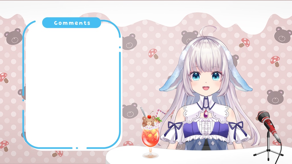 アニマル壁紙セット くま×きのこver.【うさねこ式カスタムお部屋】