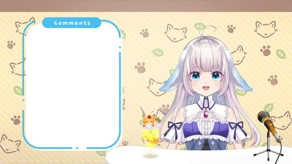 アニマル壁紙セット きつね×木の葉ver.【うさねこ式カスタムお部屋】