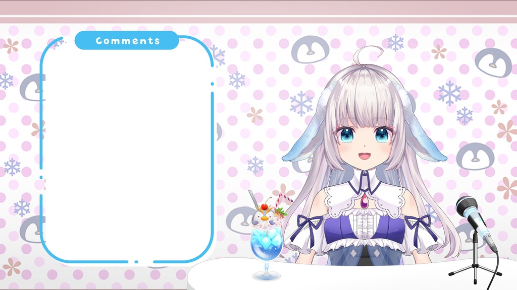 アニマル壁紙セット ペンギン×スノーver.【うさねこ式カスタムお部屋】