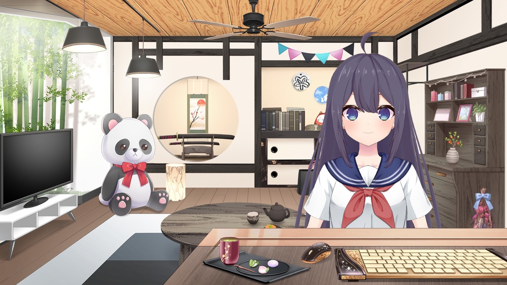 パンダのぬいぐるみセット【うさねこ式カスタムお部屋】