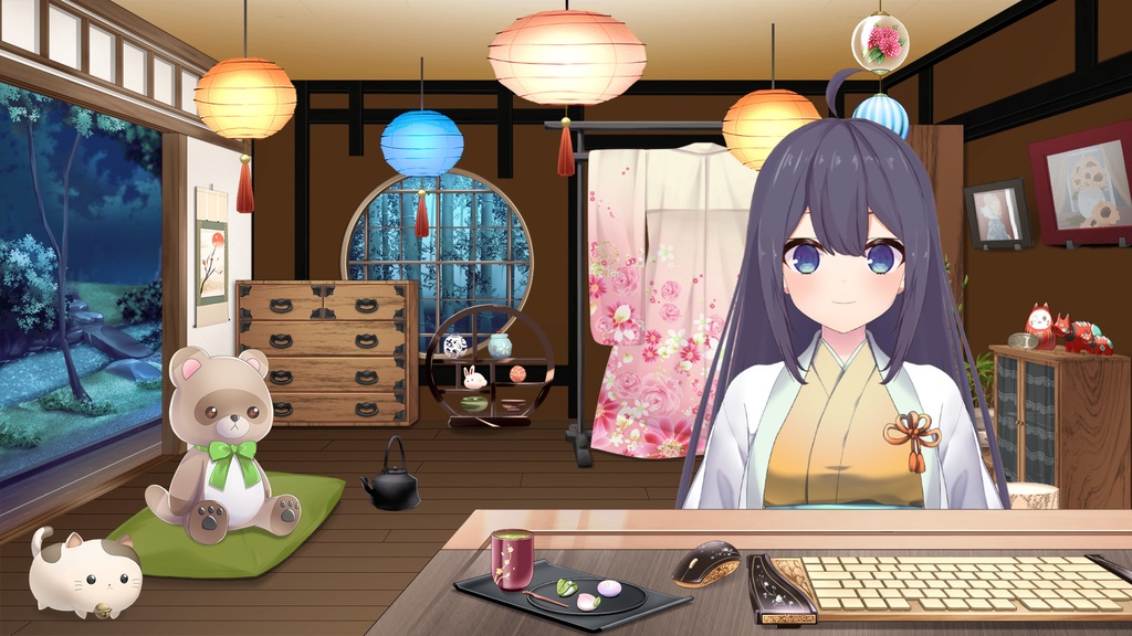 たぬきのぬいぐるみセット【うさねこ式カスタムお部屋】