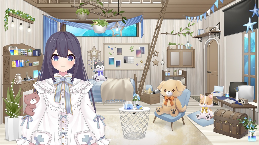 いぬのぬいぐるみセット【うさねこ式カスタムお部屋】