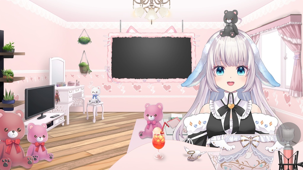 くまのぬいぐるみセット【うさねこ式カスタムお部屋】