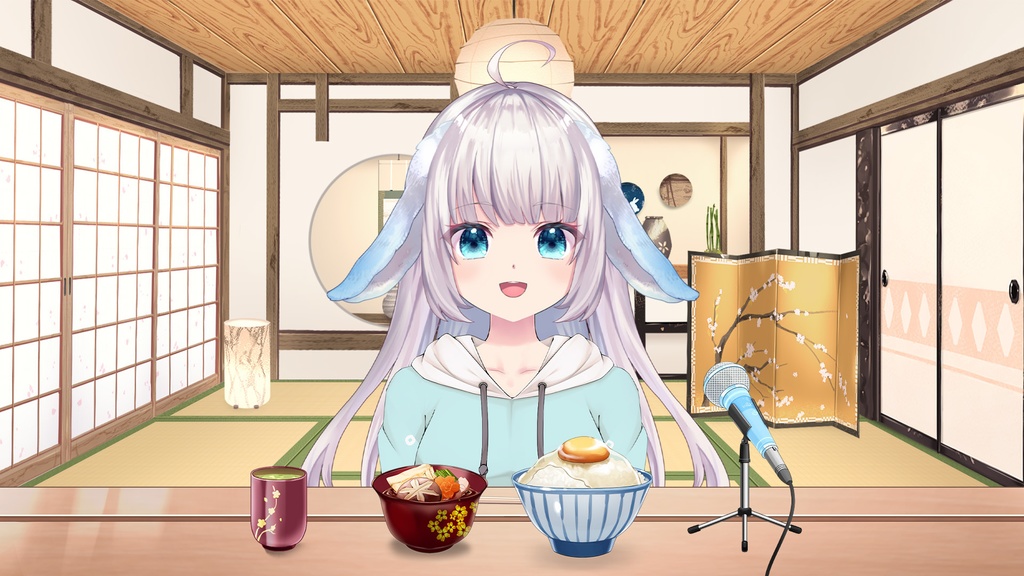 ご飯イラスト素材セット 白ご飯/納豆ご飯/卵かけご飯