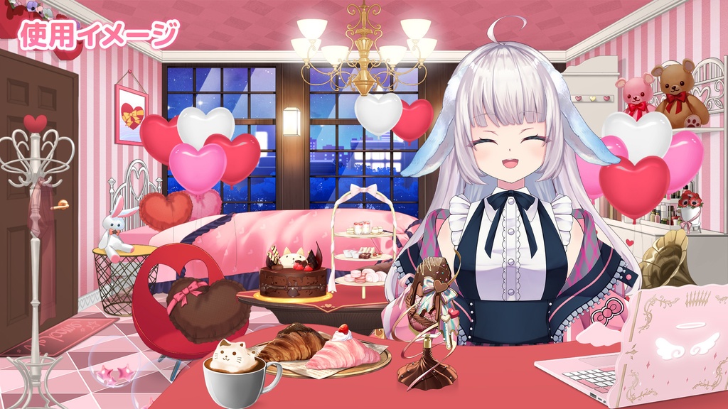 おしゃれでかわいい卓上マイク チョコVer.【動く素材/イラスト素材】