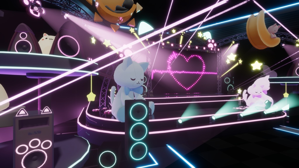 【3DVTuberライブステージ】ネオンポップVer.B【うさねこ式 V LiveStage】