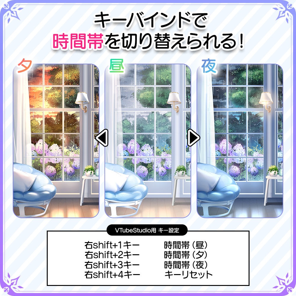 動く!ノスタルジックな縦型配信背景 エコーレイン(Echo Rain)【Live2D背景】