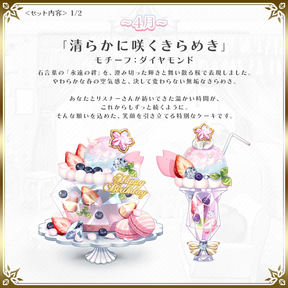 誕生石バースデーセット【4月】