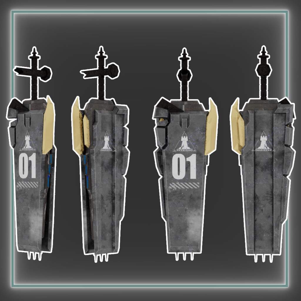 【無料】【アークナイツ/二次創作】ロスモンティス 戦術装備モデル(3Dアセット)