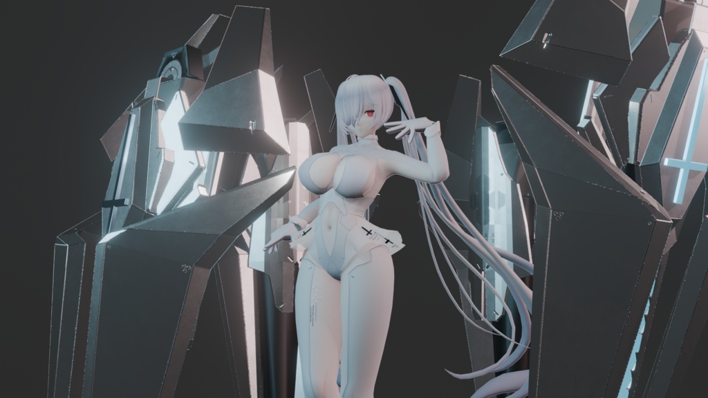 【NIKKE/二次創作】シンデレラ 武装「ガラスの靴」3Dモデル