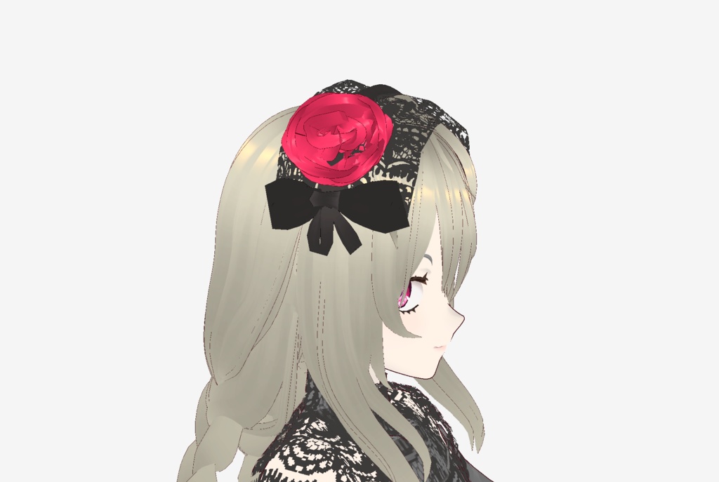【VRoid】薔薇ヘッドドレス