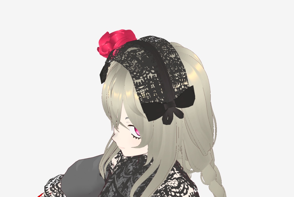 【VRoid】薔薇ヘッドドレス