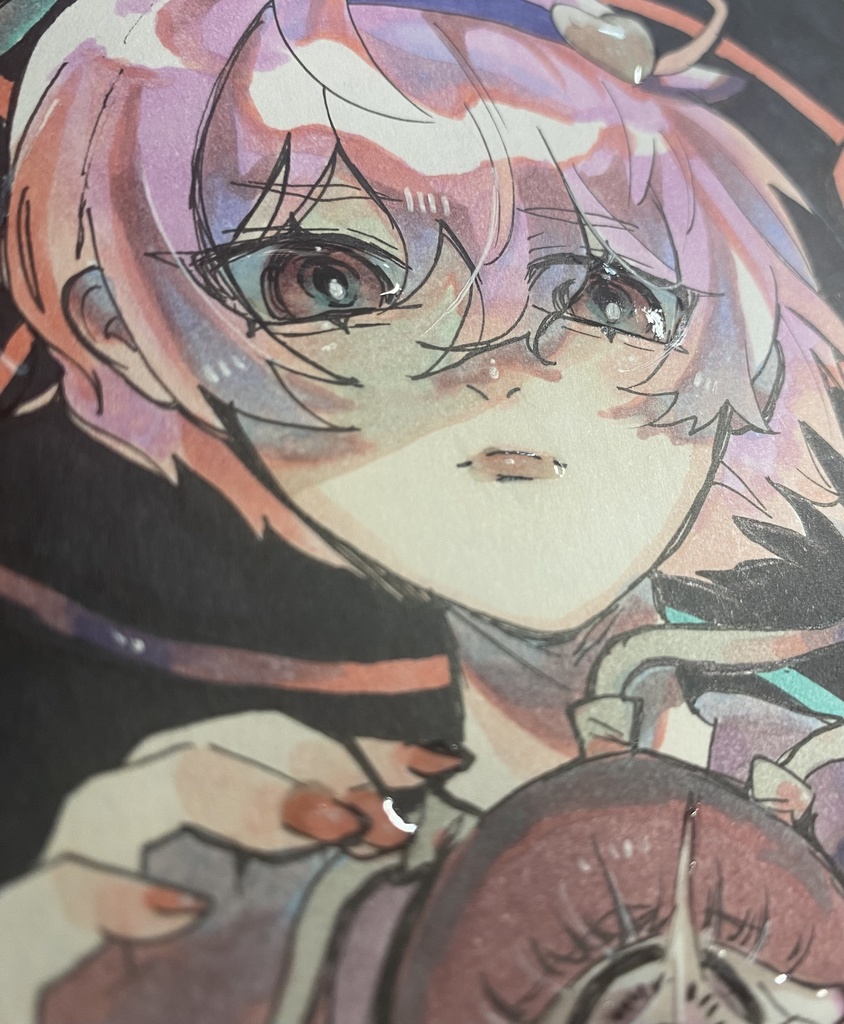 古明地さとり 手描きイラスト 色紙