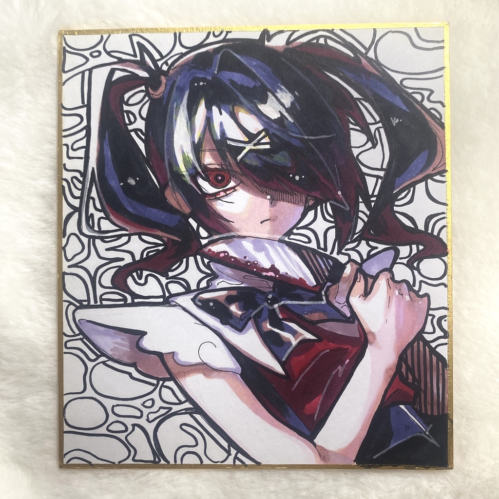 あめちゃん　色紙　原画