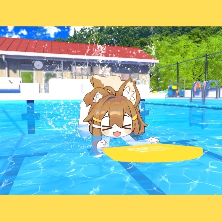 しんぷるビート板【4アバターのイラスト付】