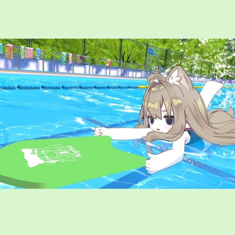 しんぷるビート板【4アバターのイラスト付】