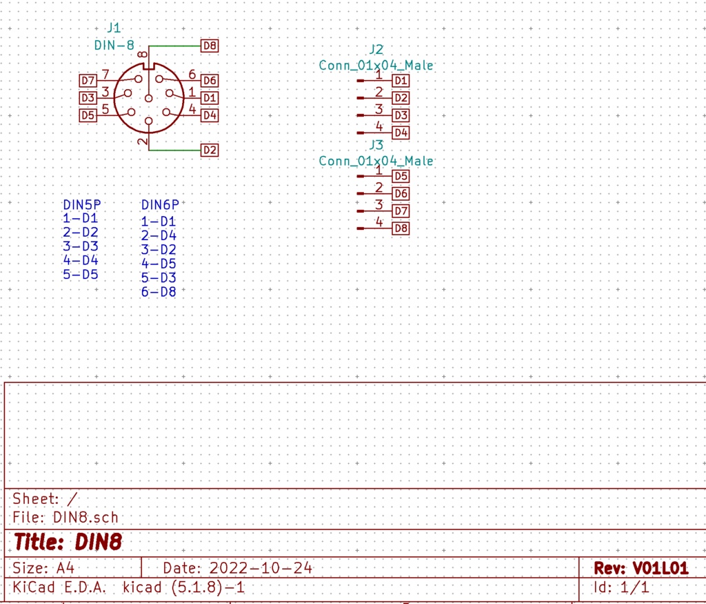 【基板】DINコネクタ変換基板 2枚セット