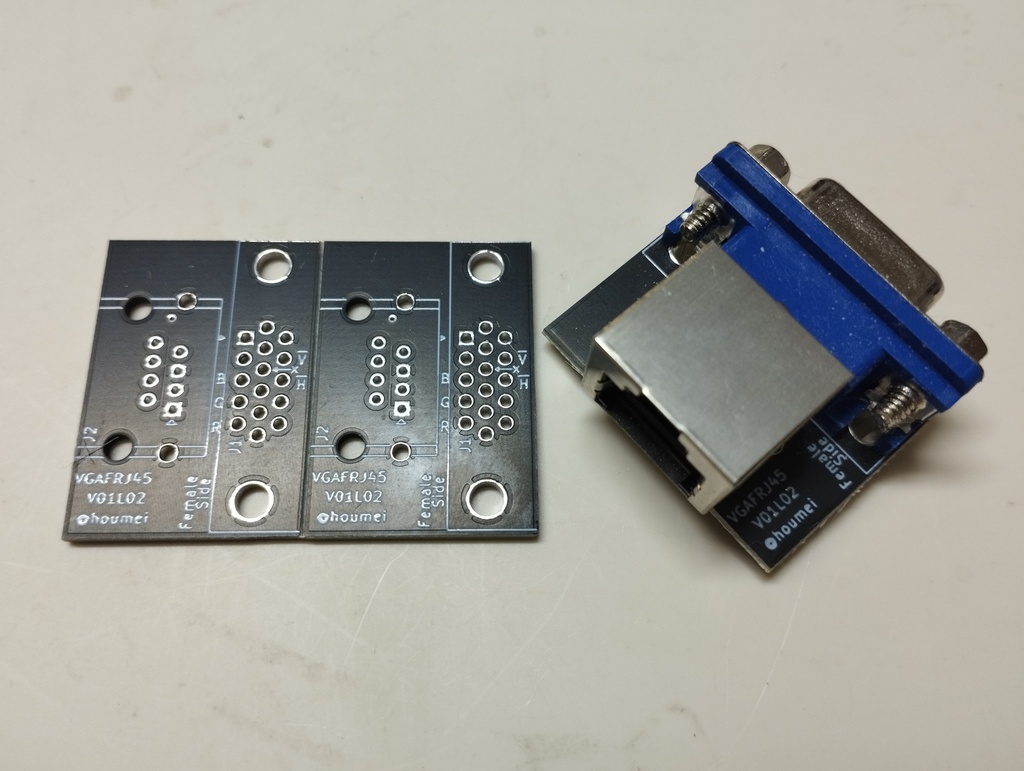 【基板】VGAFRJ45 - VGA端子をRJ45端子に相互変換 2枚セット