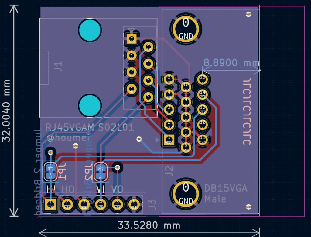 RJ45VGAM - RJ45とVGAメス相互変換 【おまけ付き】