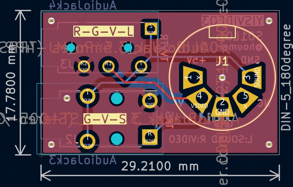 YISVIDEO3 YAMAHA MSX YISシリーズ用ビデオ出力アダプタ【完成品】