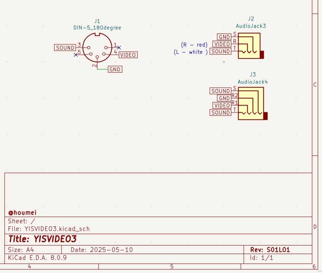 YISVIDEO3 YAMAHA MSX YISシリーズ用ビデオ出力アダプタ【キット】