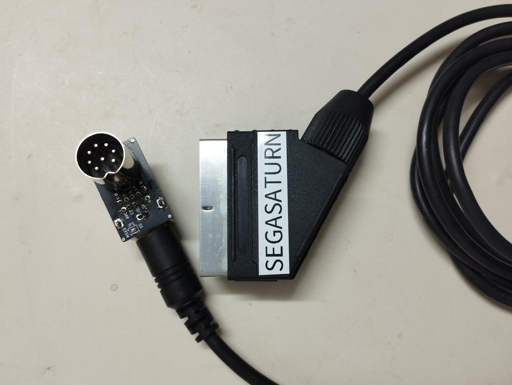 MSX2SS MSX2にセガサターンのRGBケーブルを接続するアダプタ【キット】