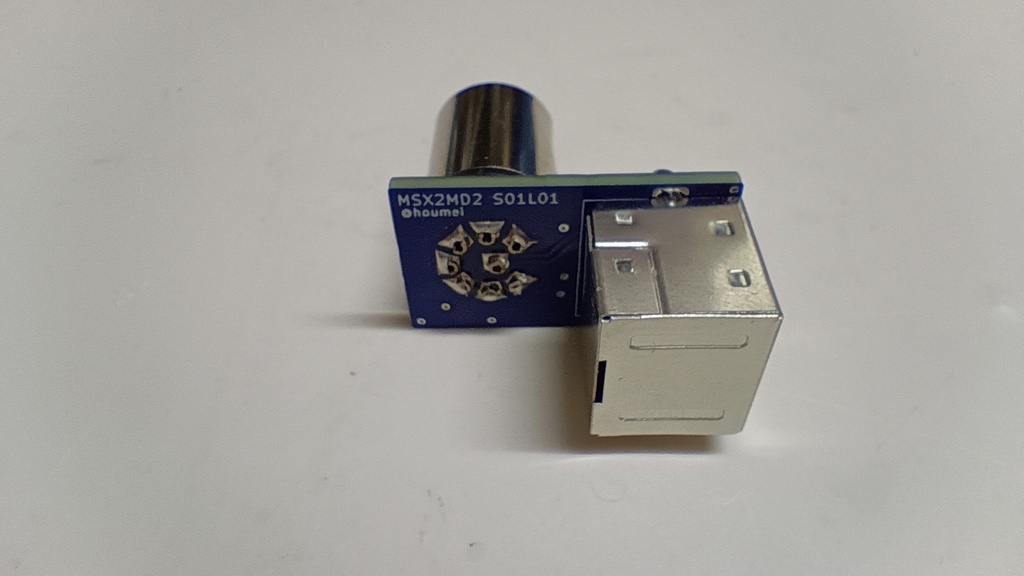 MSX2MD2 MSX2のRGB出力をメガドライブ2のmini-DIN9ピンに変換するアダプタ【キット】